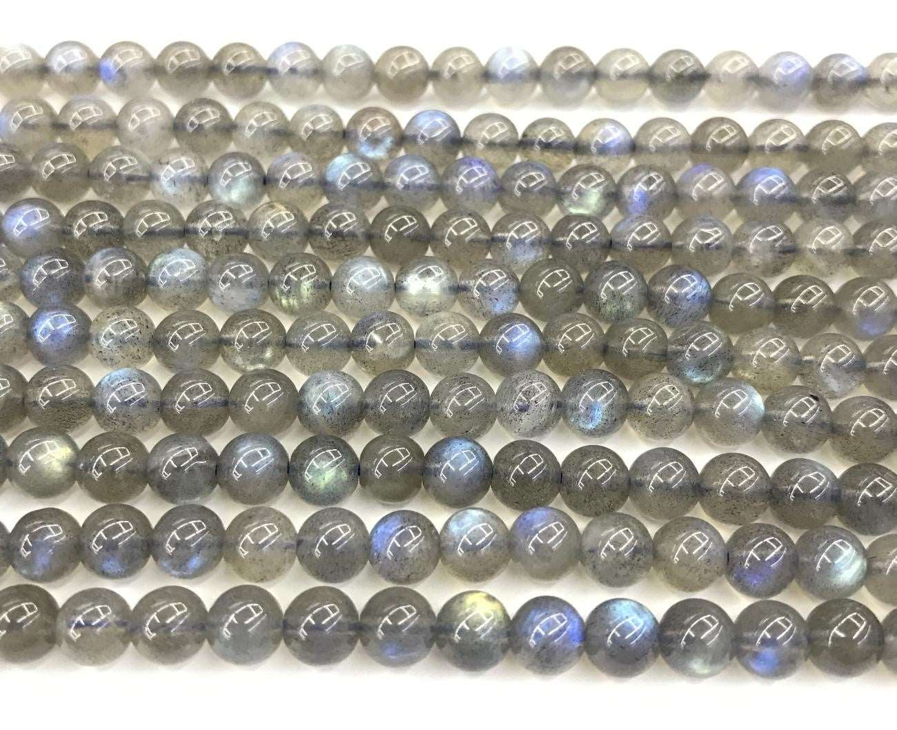 Larvikite Labradorite gemstone bead 20/pk - Providence silver gold jewelry usa