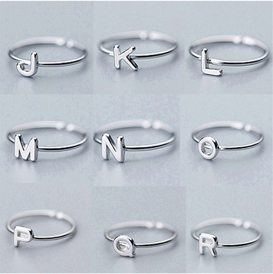 Sterling Silver adjustable initial rings Handcrafted for you guaranteed fit - Providence silver gold jewelry usa
