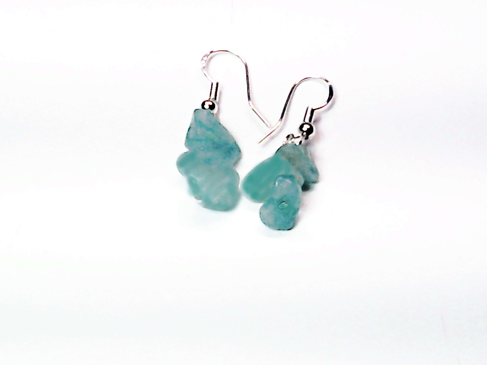 Gemstone  Chip earrings in .925 sterling silver - Providence silver gold jewelry usa