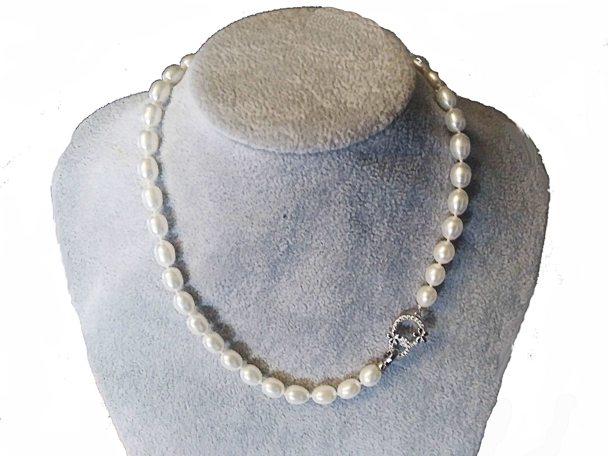 AAA freshwater pearl necklace .925 silver - Providence silver gold jewelry usa