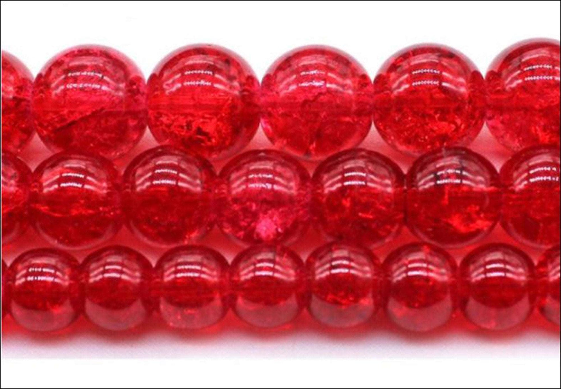 Genuine glass crackled glass bead 20/pkg. 9 colors - Providence silver gold jewelry usa