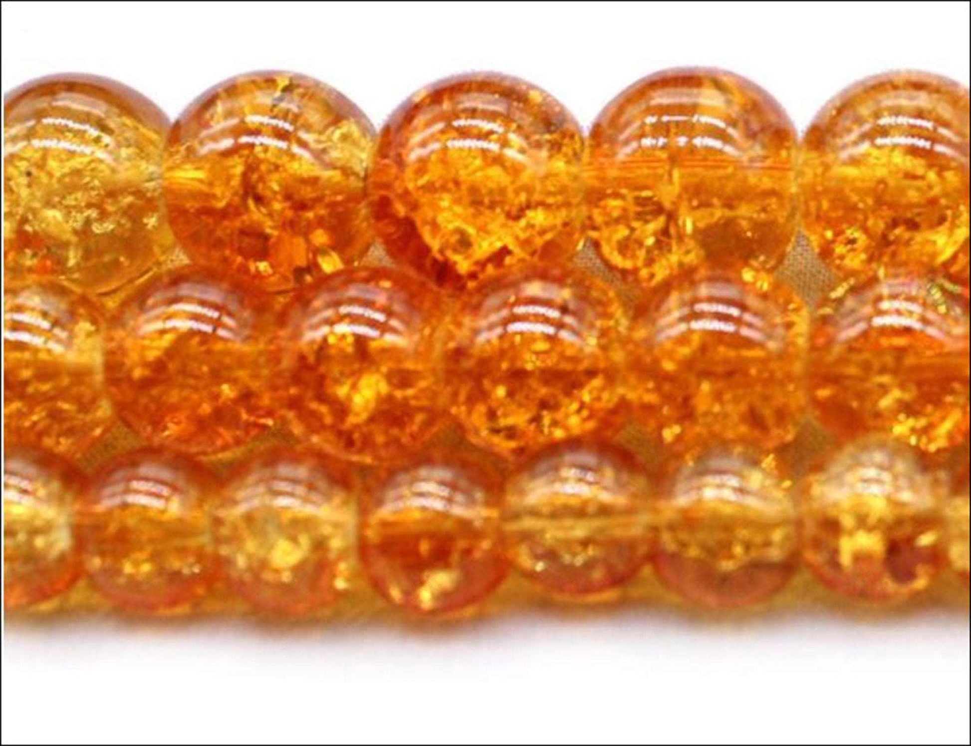 Genuine glass crackled glass bead 20/pkg. 9 colors - Providence silver gold jewelry usa
