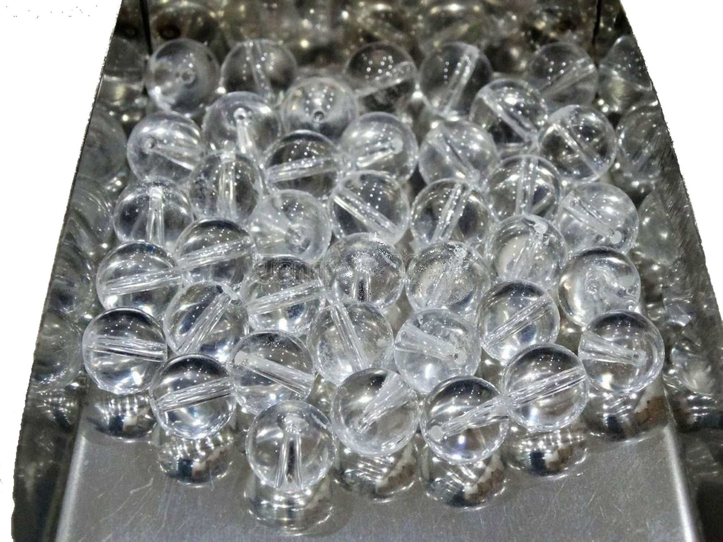 Clear crystal gemstone beads 4 to 12 mm - Providence silver gold jewelry usa