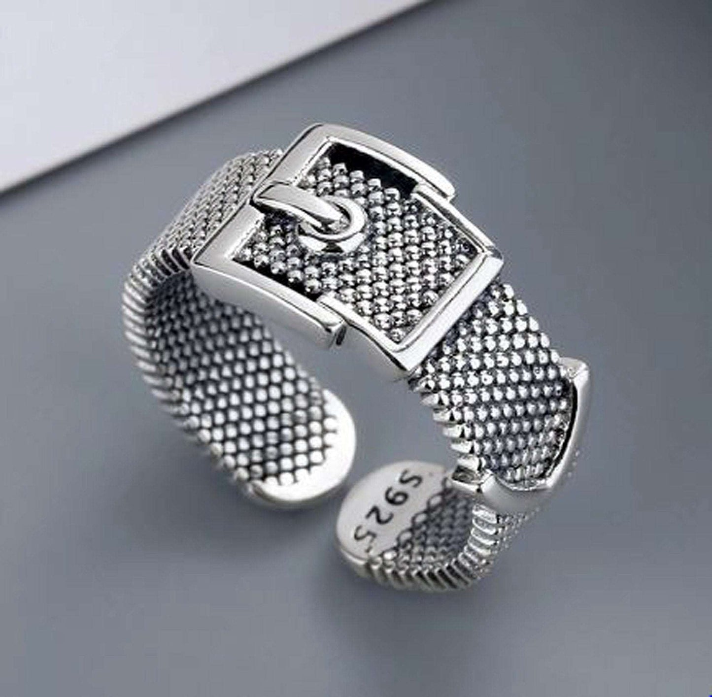 Sterling silver mesh ring very popular style - Providence silver gold jewelry usa