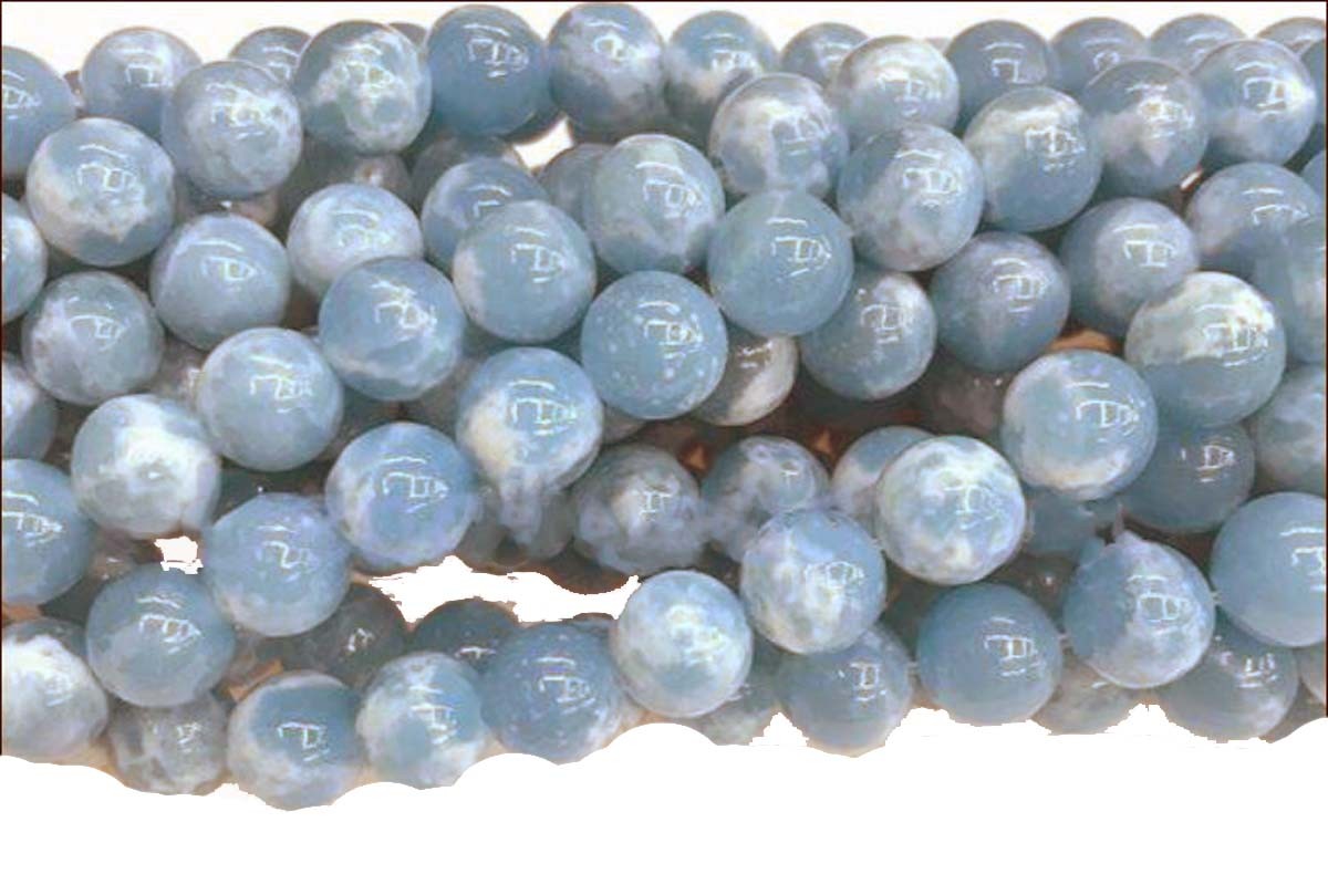 Blue Sea Sediment Jasper Beads, Larimar Color 20 Pkg - Providence silver gold jewelry usa