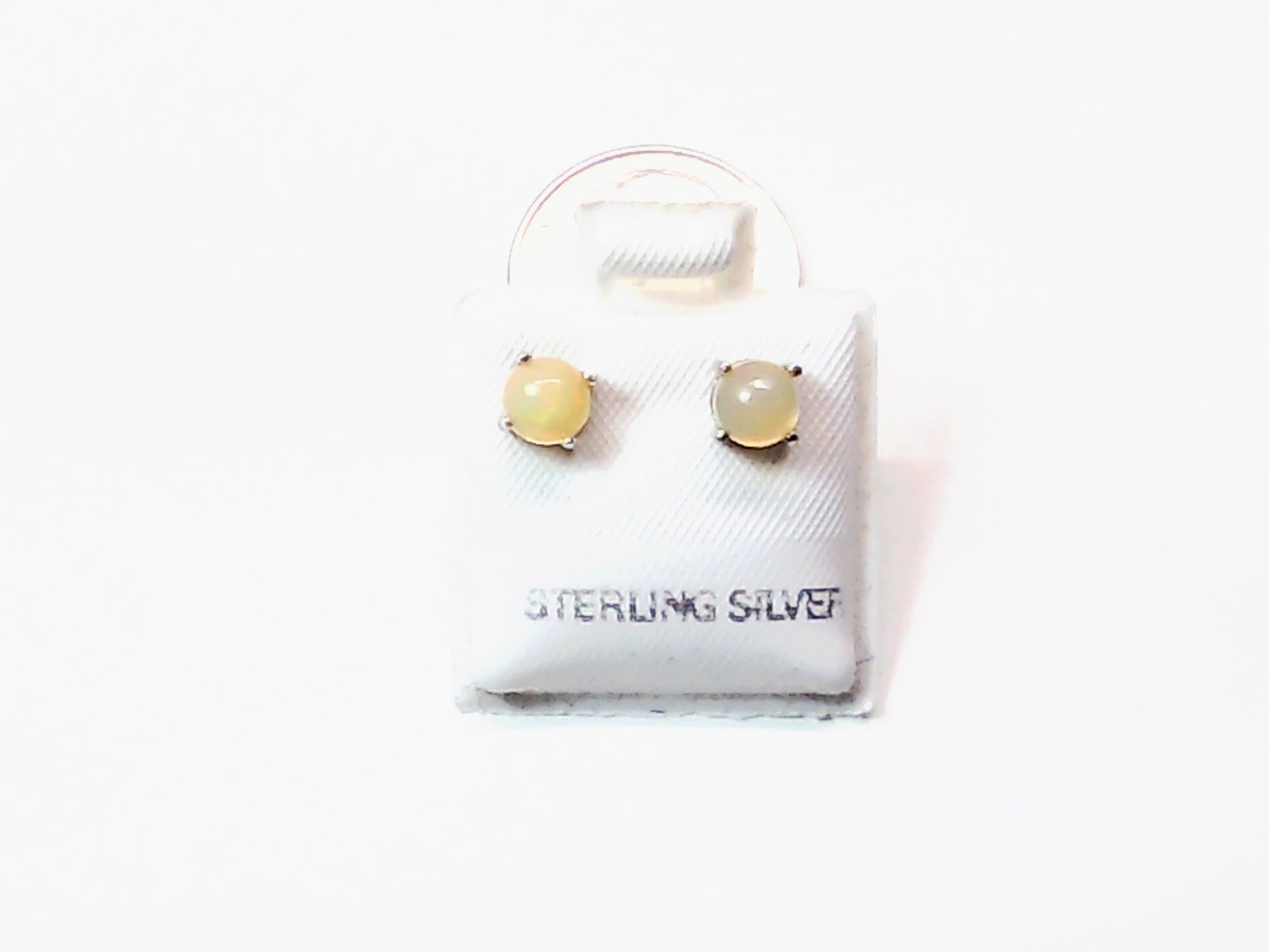 Genuine stone birthstone earrings in .925 sterling silver - Providence silver gold jewelry usa