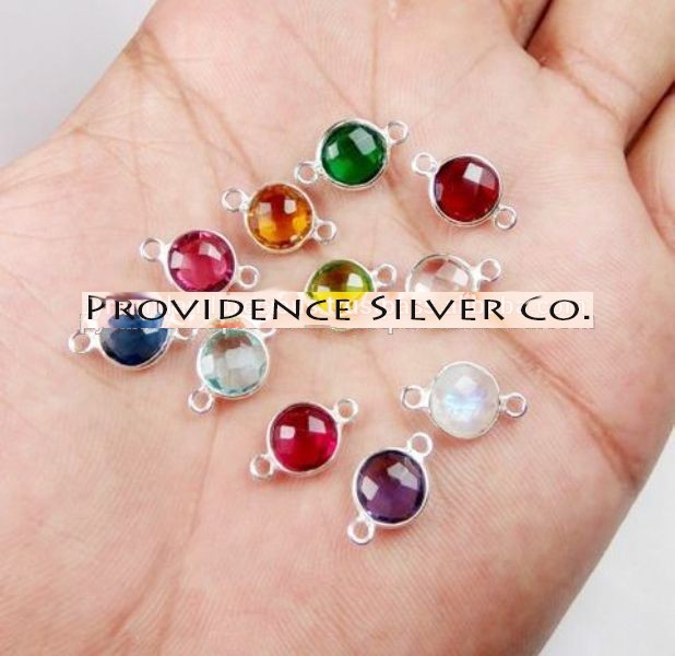Birthstone chanel stones in .925 sterling silver - Providence silver gold jewelry usa