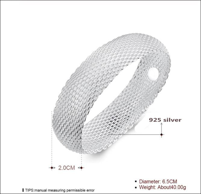 full mesh bracelet in  925 silver - Providence silver gold jewelry usa