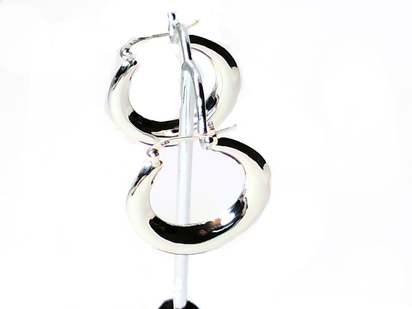 30mm Sterling Silver Hoop Earrings With French Locks - Providence silver gold jewelry usa