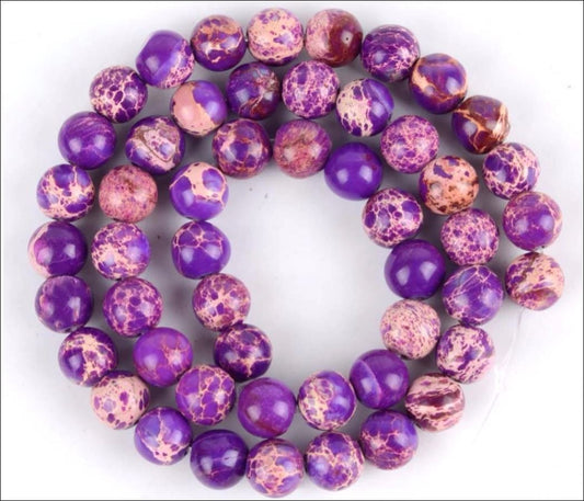 Purple Natural imperial sediment beads-20/pkg - Providence silver gold jewelry usa