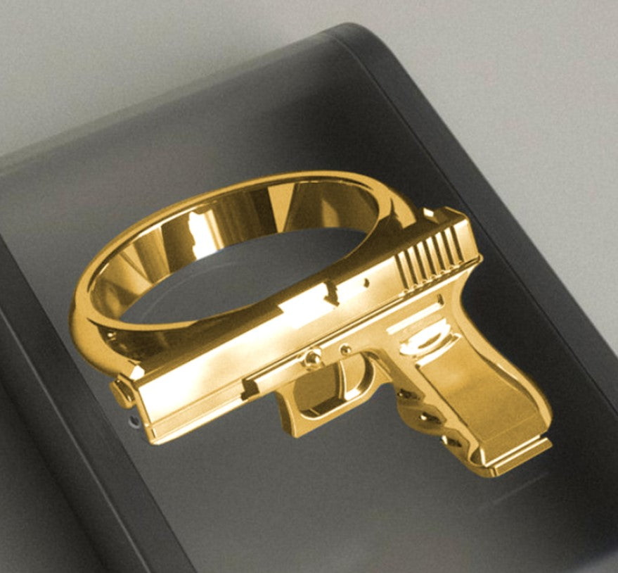 Unisex Gun Ring - Providence silver gold jewelry usa