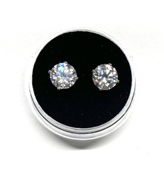 Womens GSA Graded 1.60 TW Moissanite Stones Set in Sterling Silver 4 Prong Stud Earrings. - Providence silver gold jewelry usa