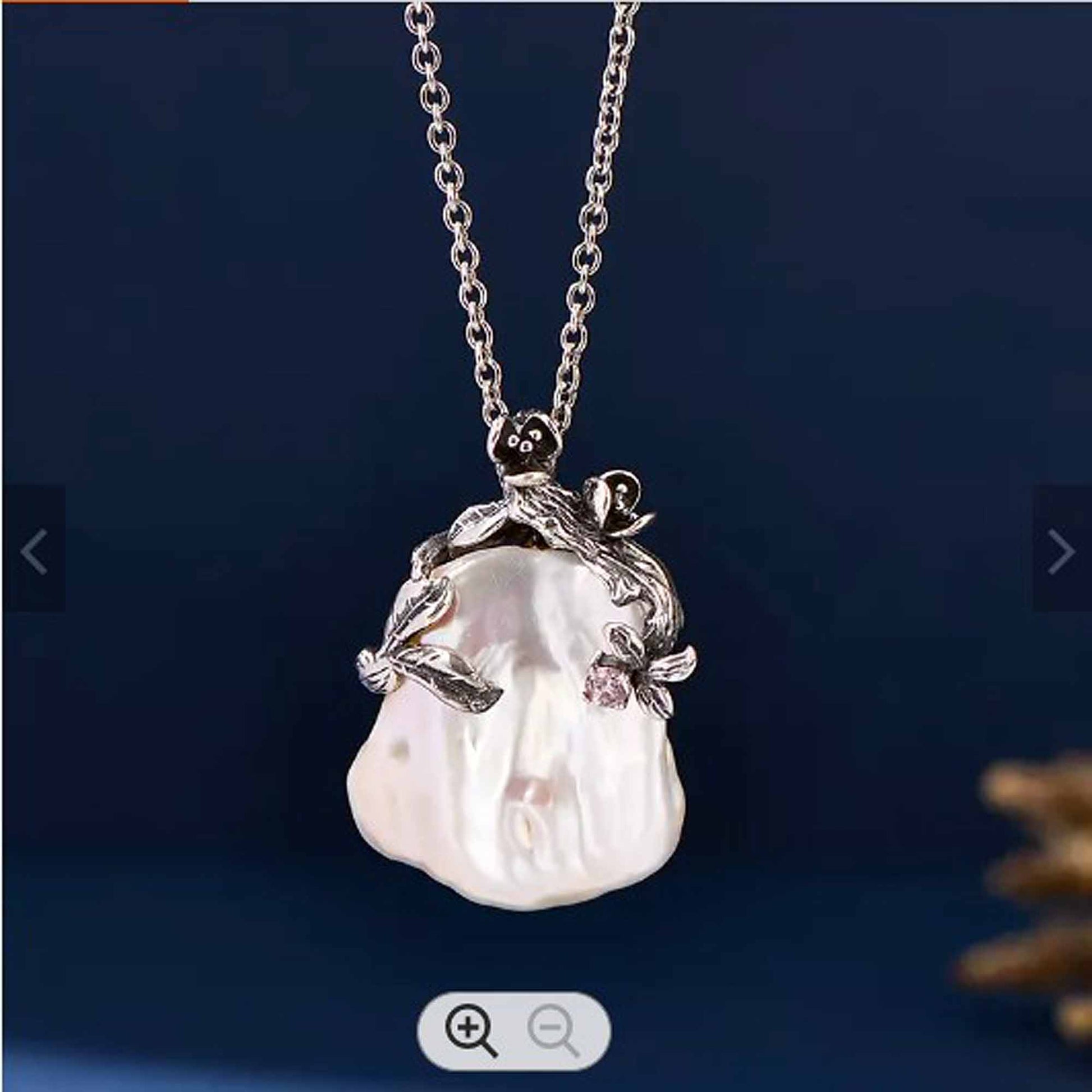 Designer style in a Baroque Pearl pendant set in Sterling Silver-Wholesale - Providence silver gold jewelry usa
