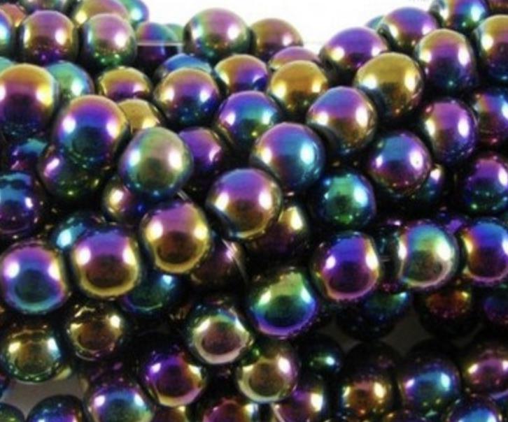 Hematite Multi Colored Beads-20 pkg - Providence silver gold jewelry usa