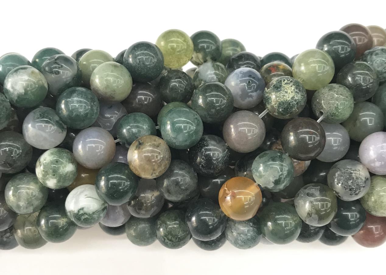 Indian Agate gemstone beads - Providence silver gold jewelry usa